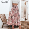 Boho Bliss: Simplee Floral Print Chiffon Midi Skirt! ?