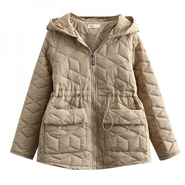 New Winter Coats For Woman Plus Size Hooded Drawstring Waist Casual Parka Jacket Women Women's Jacket New Winter Coats For Women - Stay Warm in Style with BISENMADE's Hooded Parka Jacket
