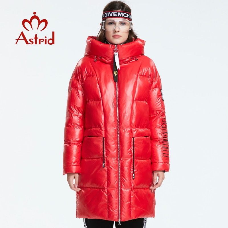 Astrid 2019 Winter new arrival women down jacket red top color with a hood down coat with zipper long winter coat women AR-3003 2 Prime shade with a hood down coat with zipper lengthy winter coat