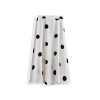 Chic and Casual: Summer Polka Dot Chiffon A-Line Pleated Skirt for Wome