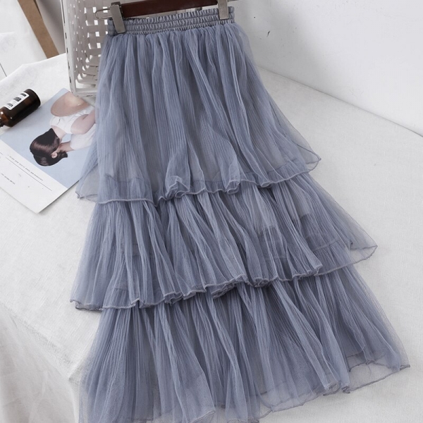 Ladies Candy Chiffon Informal Lengthy Skirt