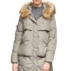 Ladies Jacket with Detachable Fur Hood Giant Pockets