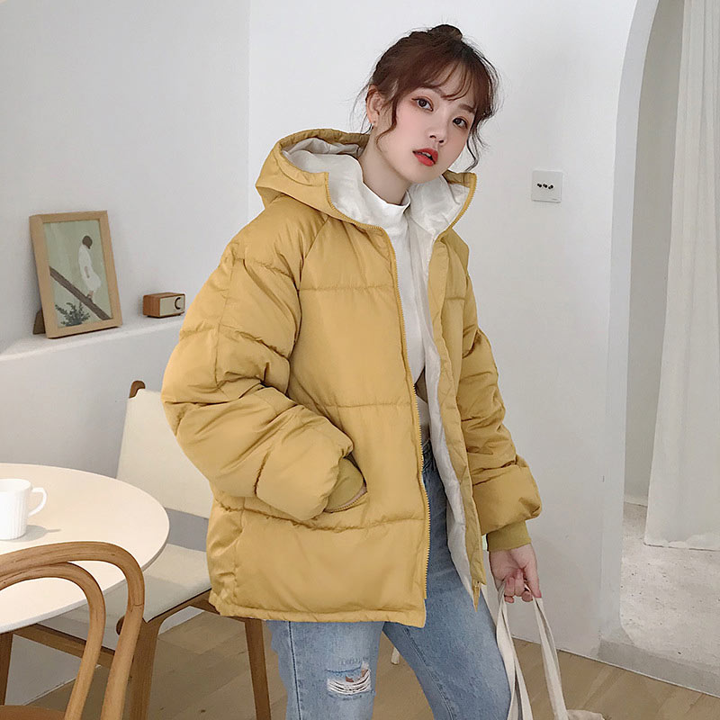 Women down coat 2020 new full zipper solid fashion cotton-padded women down jacket big hooded warm winter jacket women coat 4 Ladies down coat new full zipper stable trend cotton-padded