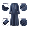 Cotton Linen Kaftan Classic Embroidery Work Lengthy Shirt