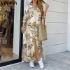 VONDA Maxi Lengthy Gown Ladies Classic Printed Lengthy