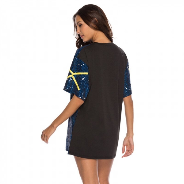Girl Membership Attire Sequin T Shirt Gown Plus Dimension