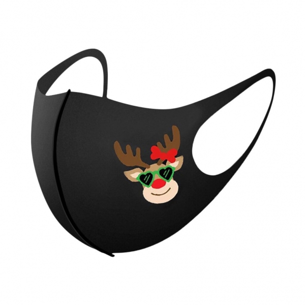 5/10/25PCS Adult Christmas Face Mask Washable Mouth Fabric Facial Mask For Protection Reusable Santa Earloop Mouth Caps Маска 2 Festive Christmas Face Masks - Stay Stylish and Safe