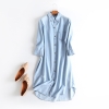 Outsized Denims Shirt Gown Girls Garments