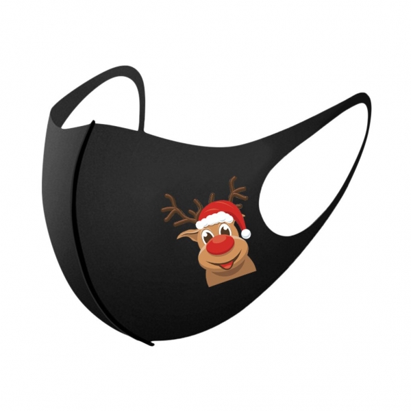 5/10/25PCS Adult Christmas Face Mask Washable Mouth Fabric Facial Mask For Protection Reusable Santa Earloop Mouth Caps Маска 4 Festive Christmas Face Masks - Stay Stylish and Safe