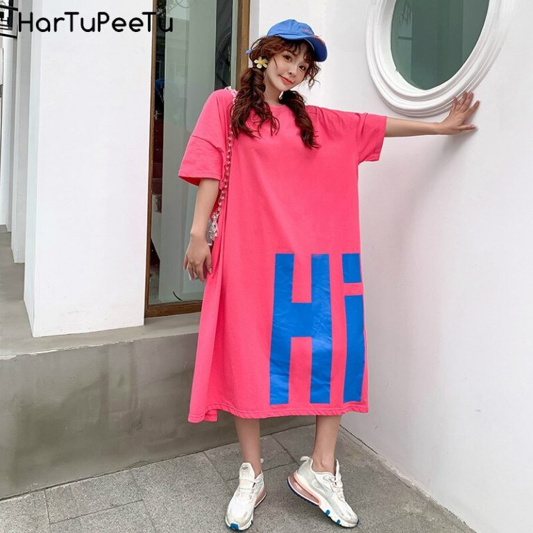 Outsized T Shirt Gown Ladies Summer time 2020 Informal Plus