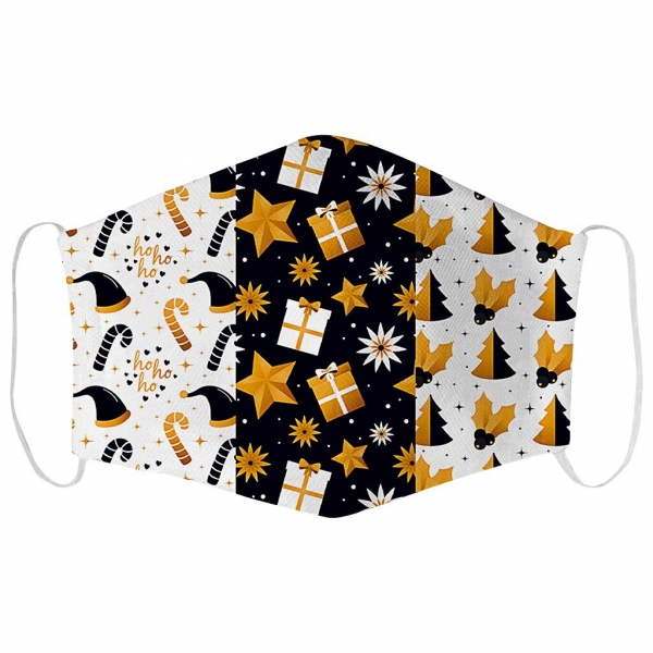 1PCS Adults Merry Christmas Face Mask Unisex Mouth Warm Windproof Cotton Santa Claus Elk Printing маска для лица балаклава маски 1 Adults Merry Christmas Face Mask - Unisex Cotton, Heat & Windproof with Santa Claus & Elk Design for Comfortable Protection