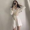 Summer season Girls's Shirt Gown Empire Sashes Patchwork