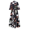 Summer season Style Printed Occasion Shirt Gown Quick Flare