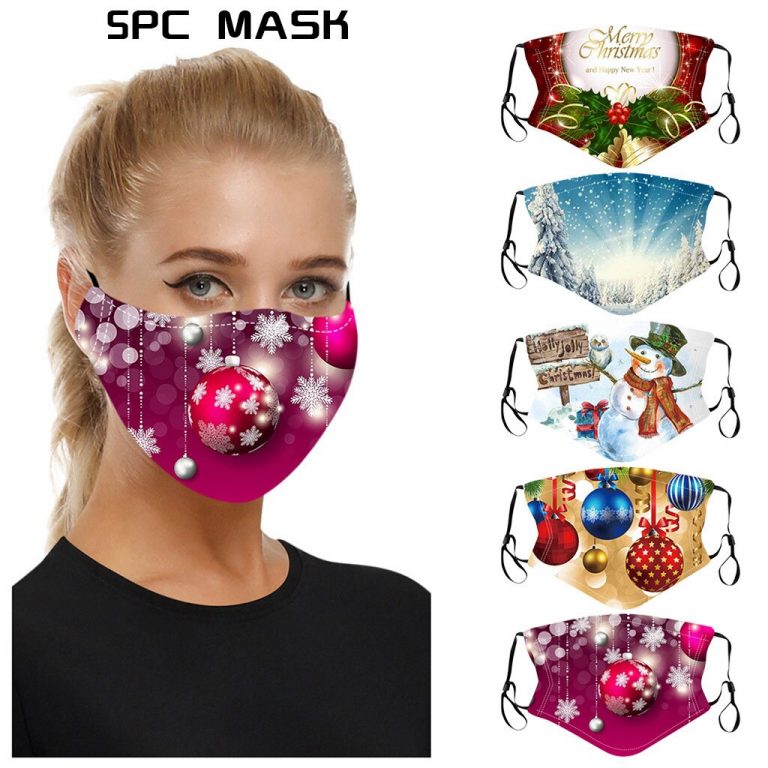 Mouth-Masks Reusable Washable Christmas Face Mask