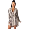 Snake Print Lengthy Sleeve Shirt Costume