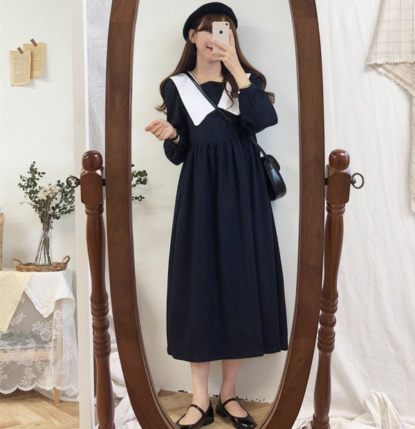 new Plus size Autumn Dress Girls Boho Party Female Vintage Dress plaid buttons Long Sleeve Women Dresses Long shirt Robe Vestido 1 Plus Size Boho Plaid Button Dress for Autumn | Vintage Long Shirt Dress