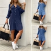 Unfastened Celebration Gown Uneven Shirt Costume