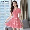 Summer season Pink Striped Mini Sundress Bodycon