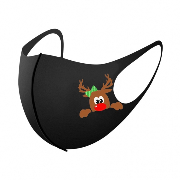 5/10/25PCS Adult Christmas Face Mask Washable Mouth Fabric Facial Mask For Protection Reusable Santa Earloop Mouth Caps Маска 1 Festive Christmas Face Masks - Stay Stylish and Safe