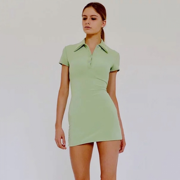 Stylish and Comfortable Women's Mini Polo Shirt Dress – Perfect for Casual Summer Days