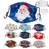 Face Masks Grownup Christmas Print Adjustable Washable