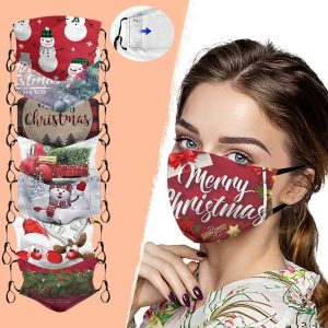 1Mask + 2Filters Christmas Face Masks