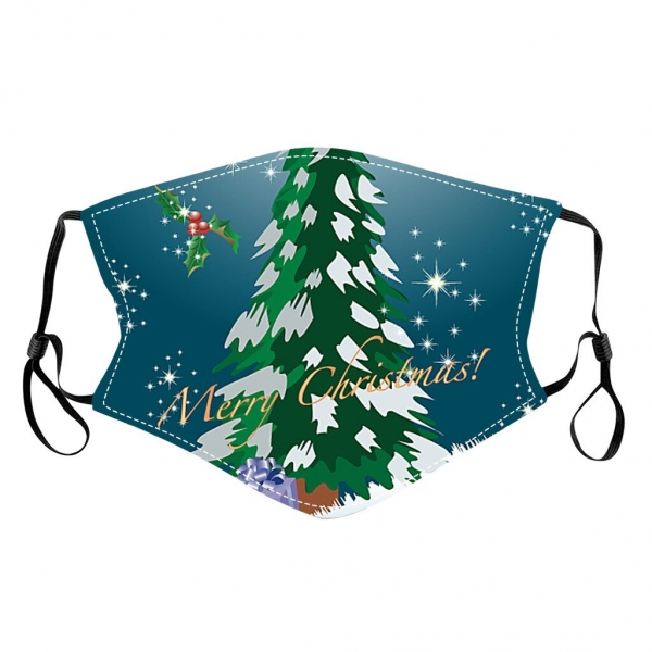 1pc Christmas Face Mask Washable Proof Protect Face Mouth Cover Outdoor Too Close Dust Mask Activated Carbon Filter Mask 2 Protected and Festive with Christmas Face Masks - Washable, Reusable, and Activated Carbon Filter for Added Defense