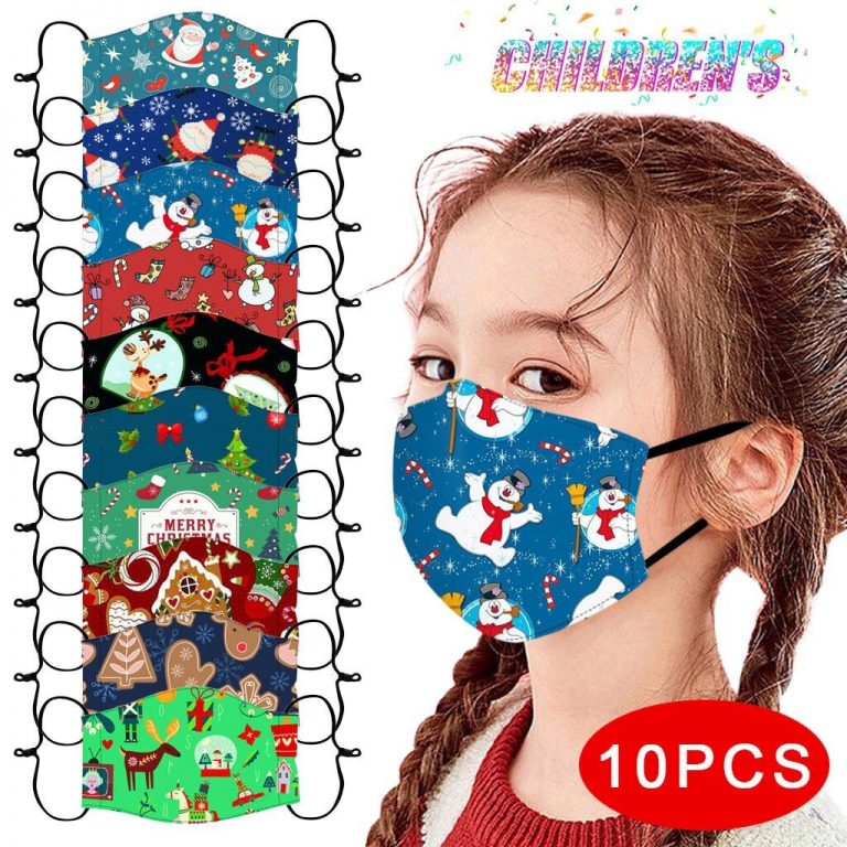 10PC Christmas Face Masks Kids Youngsters