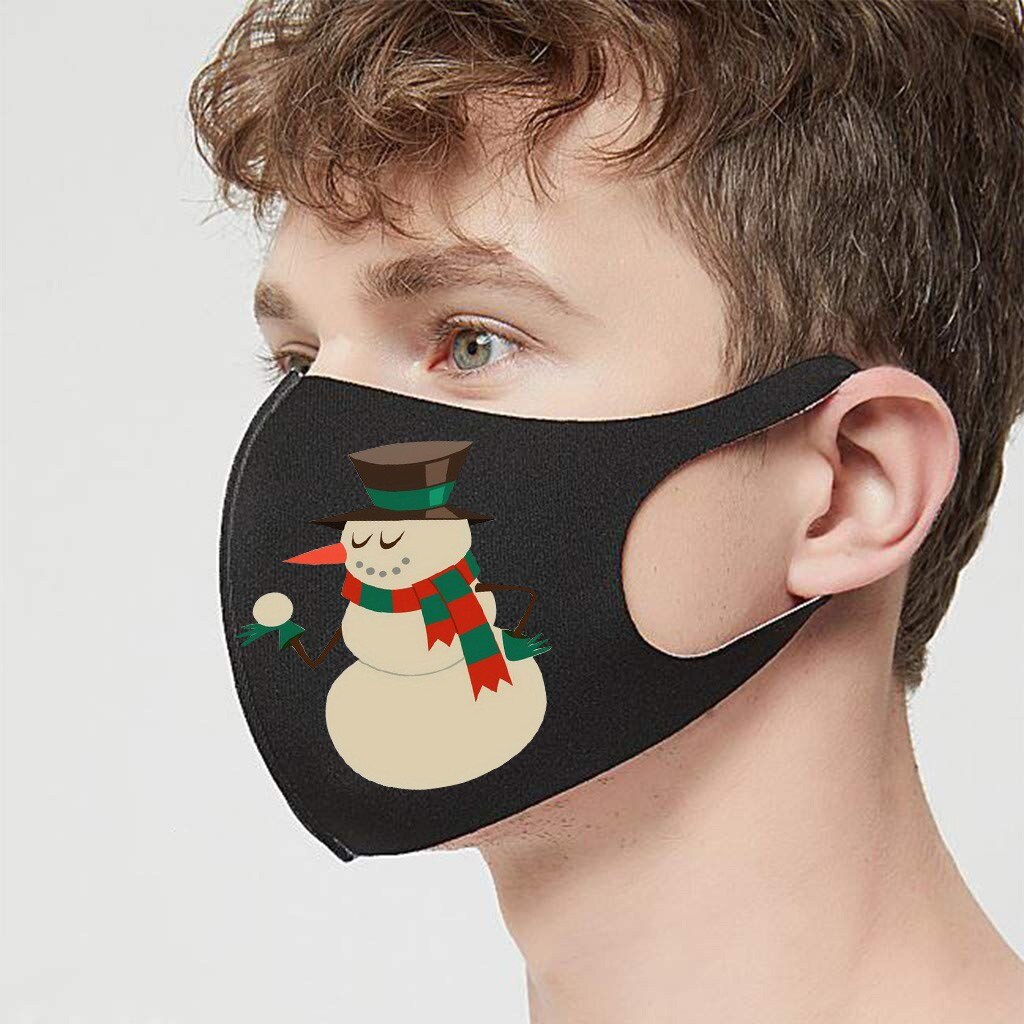 Grownup Christmas Face Masks Washable Mouth Cloth