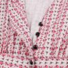 Printing Shirt Costume Ladies Elegant V-Neck Knee-Size