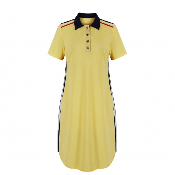 Fashion Brand Women Polo Dress T Shirt Short Sleeve Summer Elegant Patchwork Female Pink Dark Red Casual Plus Size 6XL Vestidos 3 Women's Elegant Polo Dress - The Perfect Blend of Fashion and Comfort