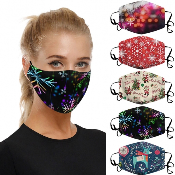 Adults Christmas Face Masks Washable