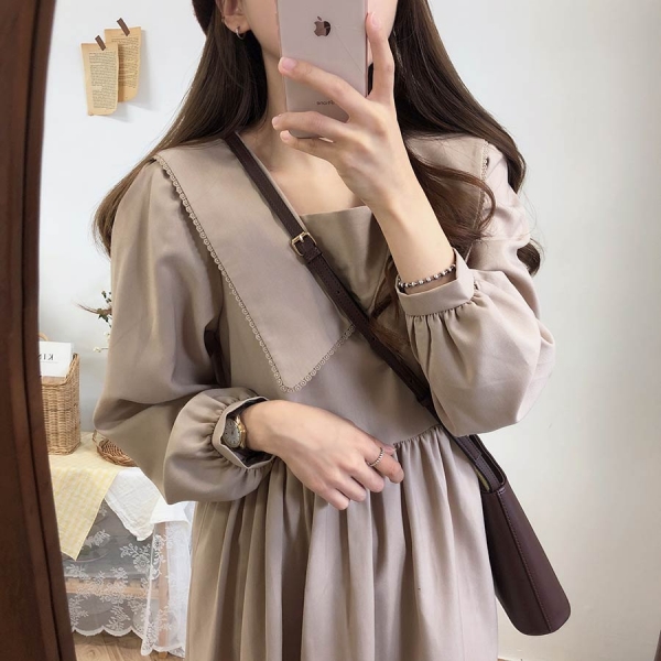 new Plus size Autumn Dress Girls Boho Party Female Vintage Dress plaid buttons Long Sleeve Women Dresses Long shirt Robe Vestido 3 Plus Size Boho Plaid Button Dress for Autumn | Vintage Long Shirt Dress