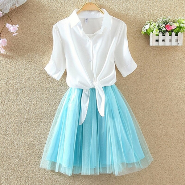 Women's Dress Shirts Strap Dress Striped Printed Ball Gown Dresses Female Students College Casual Summer Dress Vestidos L8044 3 Ladies's Costume Shirts Strap Costume Striped Printed Ball Robe