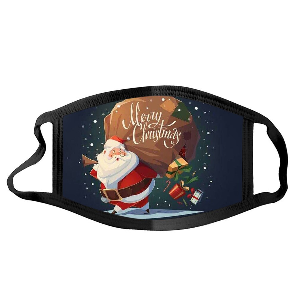 Adults Christmas Face Mask Reusable Washable Cotton Fabric Masque Adulte Réutilisable Estampada Mondmaskers Mask Masken #106 4 Adults Christmas Face Masks Reusable