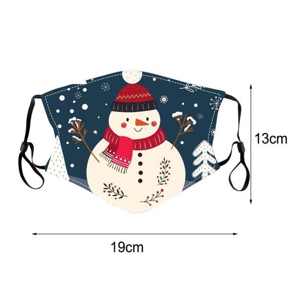 1pc Christmas Face Mask Washable Proof Protect Face Mouth Cover Outdoor Too Close Dust Mask Activated Carbon Filter Mask 4 Protected and Festive with Christmas Face Masks - Washable, Reusable, and Activated Carbon Filter for Added Defense