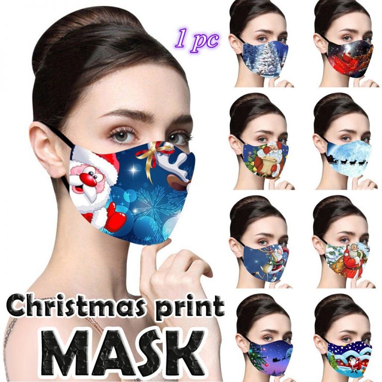 Christmas Face Masks Printed Reusable Washable
