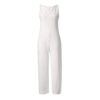 Wide Leg Cotton Casual Jumpsuit Rompers with Pocket