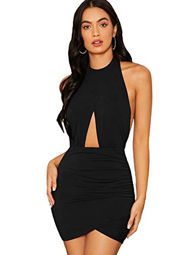 Sexy Halter Ruched Bodycon Backless Wrap Party