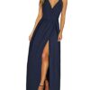V-Neck Casual Dress Summer Beach Backless Slit Maxi Dress for Wedding Guest