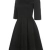 Vintage Dress Half Sleeve O-Neck Casual Pockets