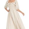 Women Summer Half Sleeve Cotton Ruffled Vintage Elegant