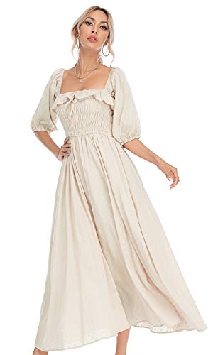 Women Summer Half Sleeve Cotton Ruffled Vintage Elegant