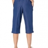 Alfred Dunner Ladies’ Elastic Waist Denim Capris – Perfect for Everyday Comfort & Style