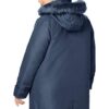 Women's Plus Size Microfiber Down Parka Winter Coat