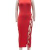 Sexy Lace-Up Bodycon Mini Club Dress in Red – Perfect for Parties, Nights Out & Special Occasions (X-Large)