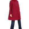Women's Plus Size Fleece Swing Funnel-Neck Coat