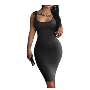 Bodycon Sleeveless Midi Club Dresses Tie-dye