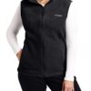 Black Columbia Women's Benton Springs Soft Fleece Vest, Black, X-Large