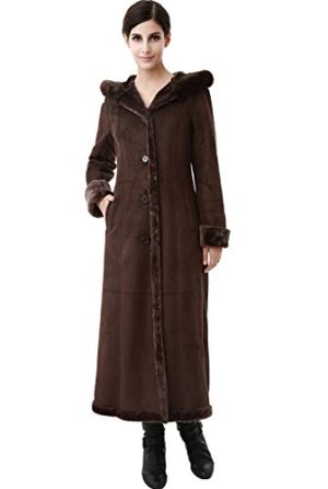 Women's Pauline Hooded Faux Shearling Maxi